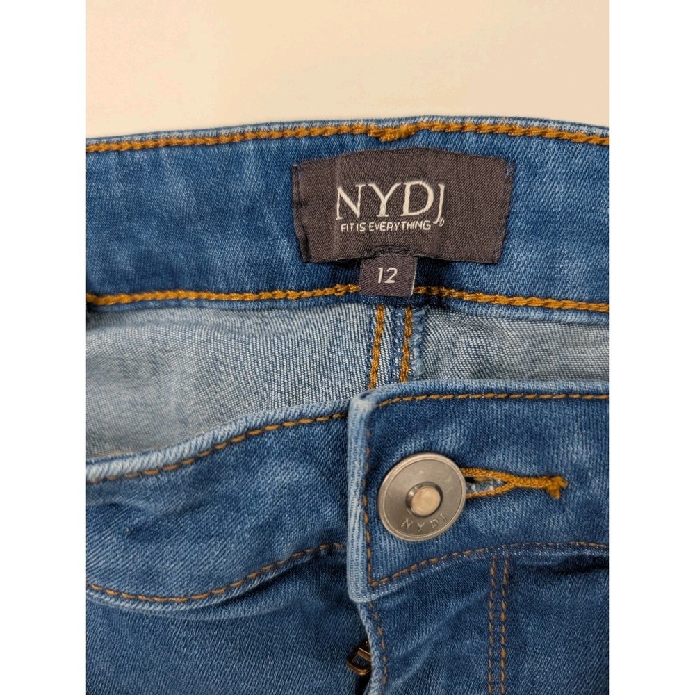 NYDJ Brigitte High Waist Wide Leg Capris Dark Wash Size 12 Stretch - Picture 3 of 8